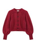 BEAMS BOY / 5ゲージ エルボーパッチ カーディガン