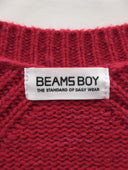 BEAMS BOY / 5ゲージ エルボーパッチ カーディガン