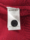 BEAMS BOY / 5ゲージ エルボーパッチ カーディガン