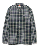 BEAMS GOLF / チェック ジャカード フルボタン ポロシャツ