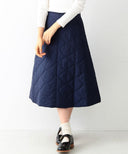 BEAMS BOY / リバーシブル 中綿キルト フレア