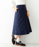 BEAMS BOY / リバーシブル 中綿キルト フレア