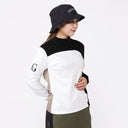 GOLF ORANGE / カラーブロック モックネックシャツ