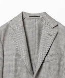 BEAMS F / ウールシルク ハウンドトゥース 3ボタン ジャケット