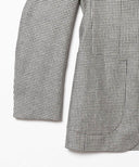 BEAMS F / ウールシルク ハウンドトゥース 3ボタン ジャケット