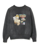 TAPPEI × FUTURE ARCHIVE / DAMEGE FLOCKY PRINT CREWNECK SWEAT