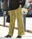 Ray BEAMS / カット プリーツ プリント パンツ