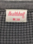 Healthknit / Heavy waffle Henley Neck T-shirt