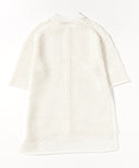 Demi-Luxe BEAMS / メッシュ ポロ襟 ボタンニット