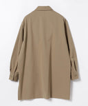 TA CA SI / ウールコットンツイル ロングシャツ