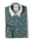 International Gallery BEAMS / カスタムスリム フラワー クレリック タブカラーシャツ