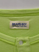 BEAMS BOY / ミリタリー リブ ヘンリーネック ロングスリーブ