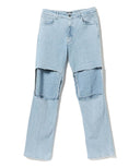 RAF SIMONS / カットアウト ニーパッチ デニムパンツ