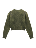 Ray BEAMS / メランジ ショルダー ジップ ニット