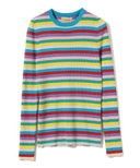 maturely / Rib Multi Lame Boder Knit