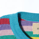 maturely / Rib Multi Lame Boder Knit