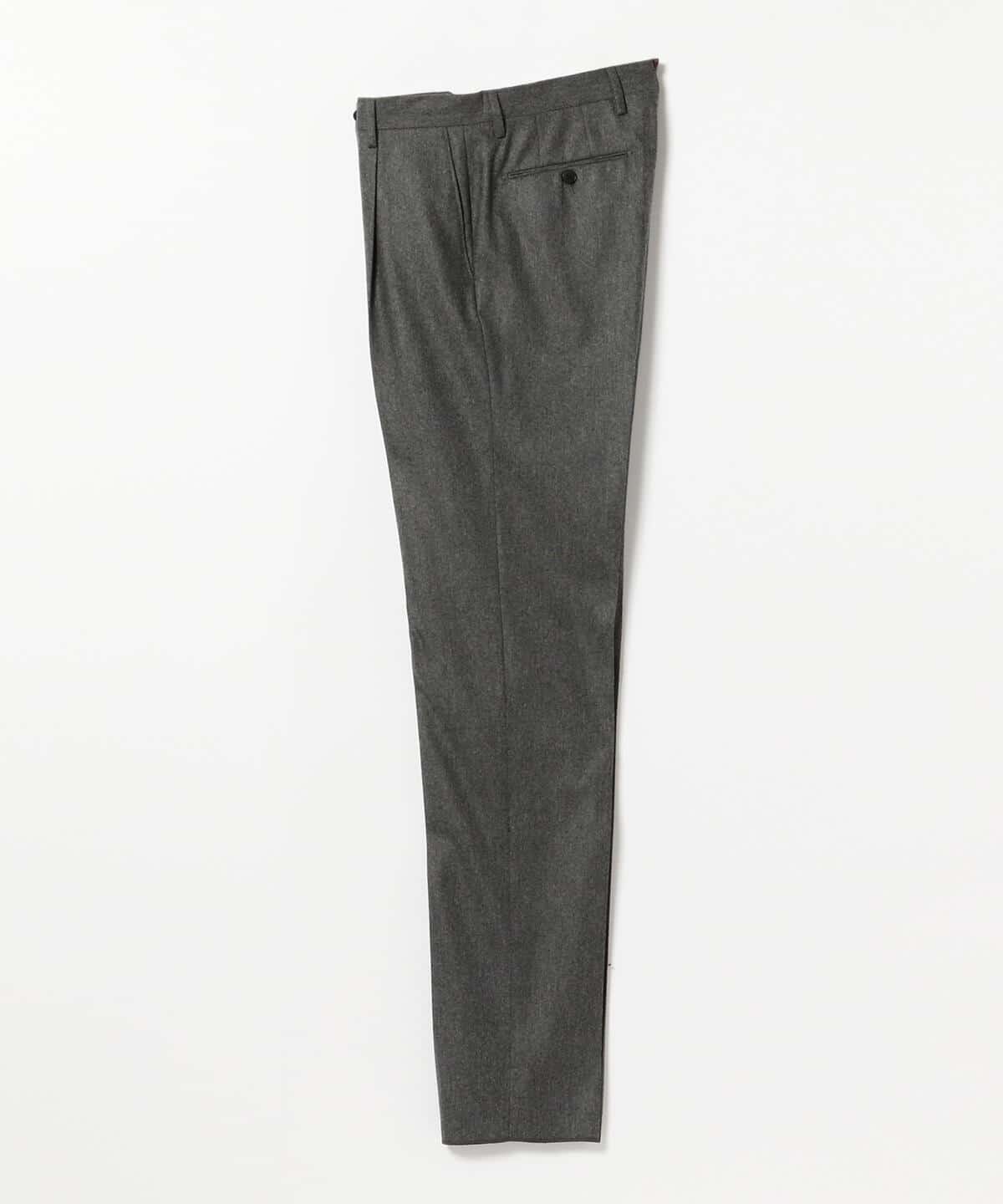 【BROWN/324】【別注】GERMANO / ヘリンボーン 1プリーツ ワイド スラックス BEAMS F（ビームスF）【別注】GERMANO / ヘリンボーン 1プリーツ