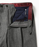 GERMANO × BEAMS F / 別注 フランネル 1プリーツ ワイドスラックス