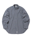 SEDAN / Poplin Plaid Big Button Down Shirt
