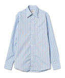 DRAKES × BEAMS F / 別注 オルタネイトストライプ レギュラーカラーシャツ