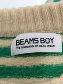 BEAMS BOY / 7ゲージ ボーダー クルーネック ニット