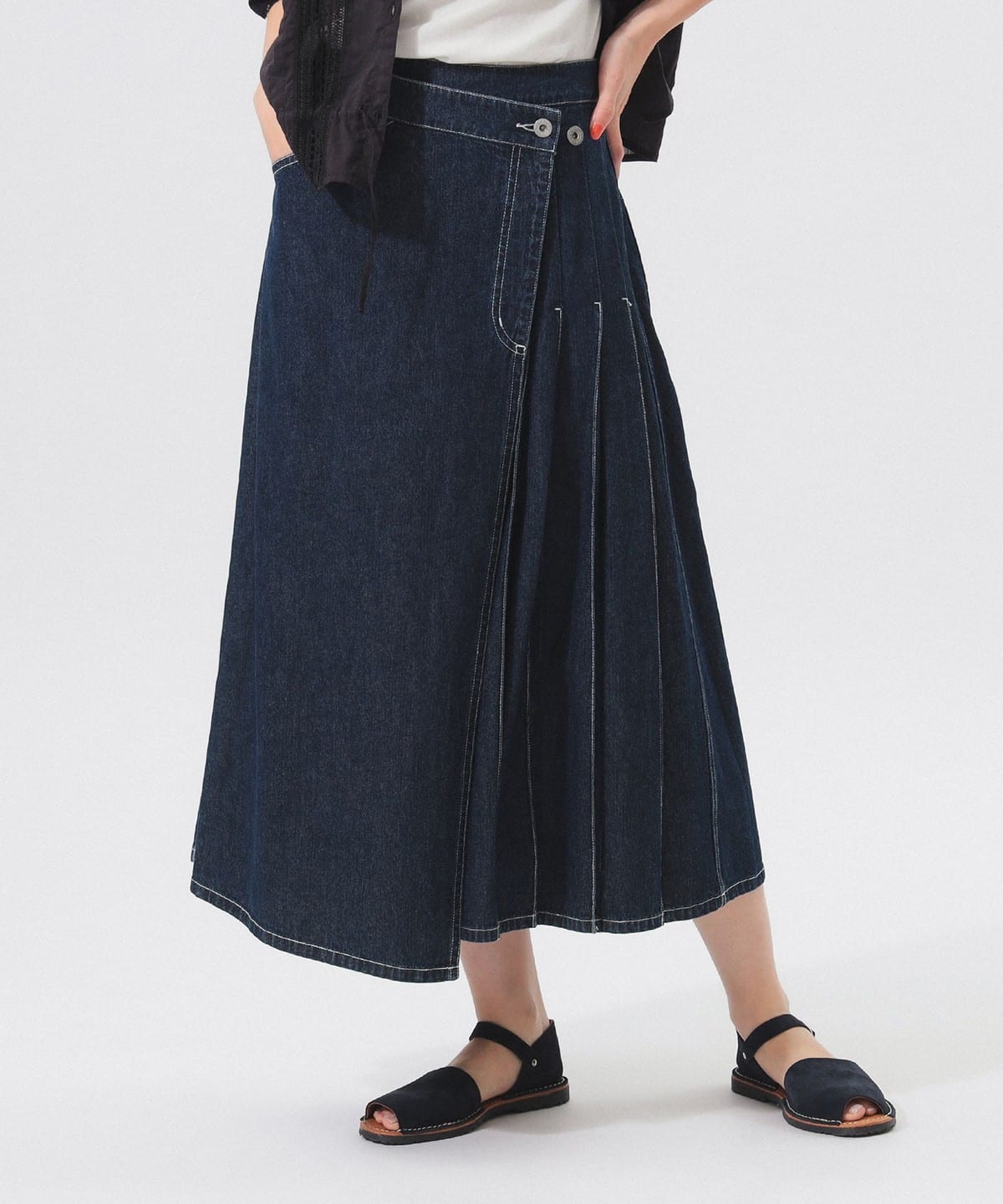 BEAMS BOY ラッププリーツスカート サイズ2 BEAMS BOY / ラップ プリーツ スカート / 2(M) / NAVY – BEAMS digroo