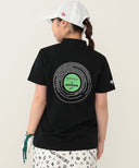 BEAMS GOLF / レコード バッグプリント モックネック シャツ