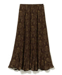 Ray BEAMS / ダマスク プリント ラッフル スカート