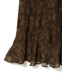 Ray BEAMS / ダマスク プリント ラッフル スカート