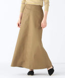 Demi-Luxe BEAMS / Cotton Chino Cloth Long Skirt