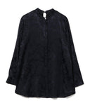 Demi-Luxe BEAMS / ジャカード バックリボン ブラウス