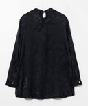 Demi-Luxe BEAMS / ジャカード バックリボン ブラウス