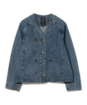 B:MING by BEAMS / ノーカラー リサイクルデニム ジャケット