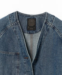 B:MING by BEAMS / ノーカラー リサイクルデニム ジャケット