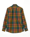 BEAMS F × DRAKES / 別注 ウール タータンチェック ボタンダウンシャツ
