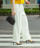 Demi-Luxe BEAMS / ソフト ドレープ タックパンツ