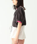 BEAMS BOY / バックトゥフロント コットン ボレロ ショートスリーブ