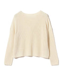 Demi-Luxe BEAMS / あぜ編み ボートネックニット