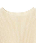 Demi-Luxe BEAMS / あぜ編み ボートネックニット