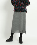 BEAMS BOY / チェック フリンジ スカート