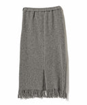 BEAMS BOY / チェック フリンジ スカート