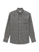 BEAMS F × DRAKES / 別注 ブラックギンガムチェック ボタンダウン シャツ