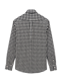 BEAMS F × DRAKES / 別注 ブラックギンガムチェック ボタンダウン シャツ
