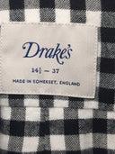 BEAMS F × DRAKES / 別注 ブラックギンガムチェック ボタンダウン シャツ