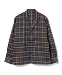 BEAMS LIGHTS / ラペルド チェック シャツブルゾン