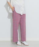 BEAMS BOY / ストレッチ サッカー ギンガムチェック スラックス