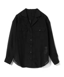 Ray BEAMS / シアー オープンカラー シャツ