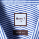 BEAMS F / ストライプ カッタウェイ カラー シャツ