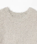 Ray BEAMS / フェザー ラメ ハーフスリーブ クルーネック ニット