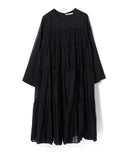 ne Quittez pas × Demi-Luxe BEAMS / 別注 ボイルパネル ロングスリーブ ワンピース